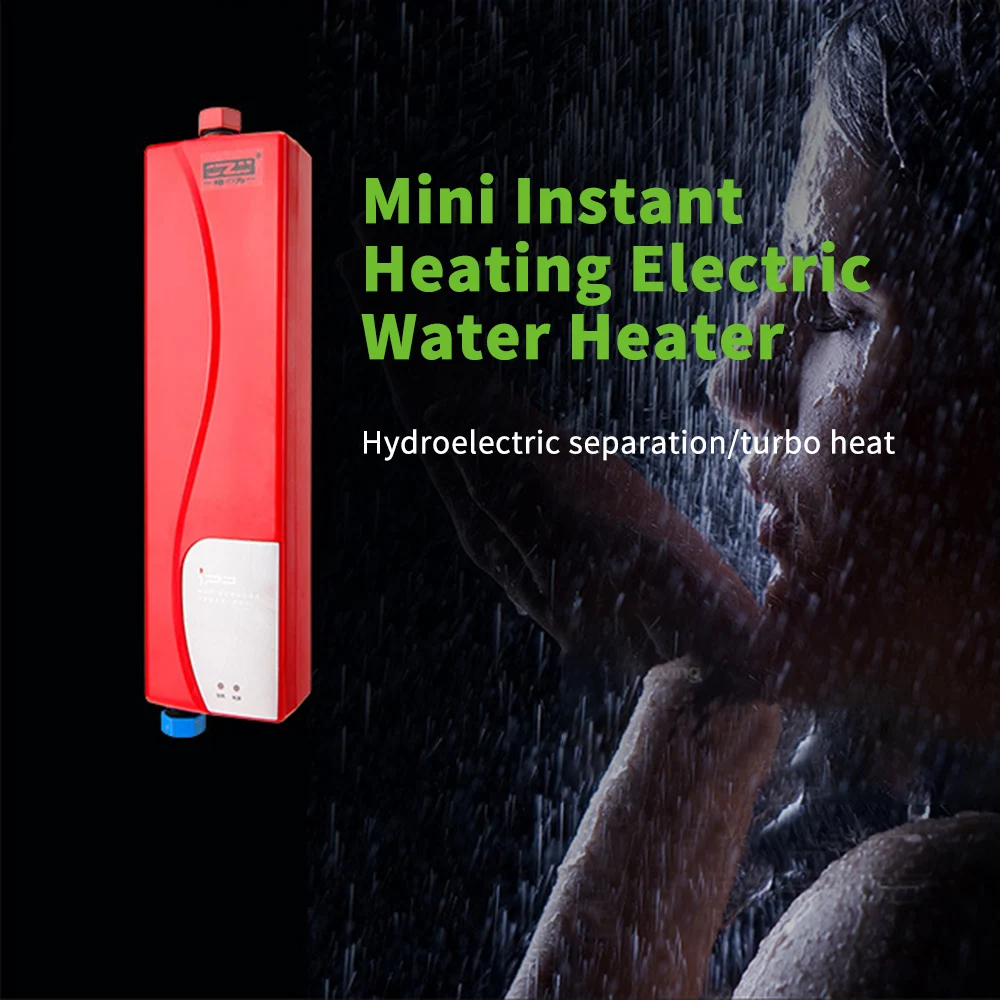 

GZU 3000W Mini Electric Water Heater Instant Tankless Water Heater Indoor Shower for Kitchen Bathroom home Water Heating 220V