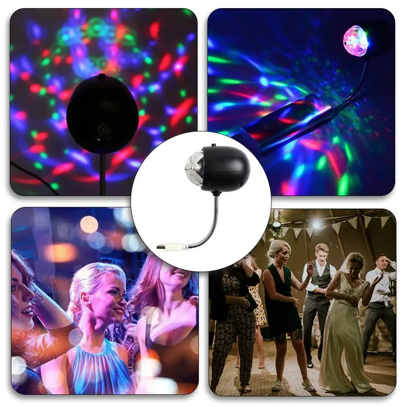 Kaigelin البسيطة LED USB ديسكو الكرة ضوء البلورة السحرية الكرة المحمولة المرحلة الرئيسية حزب الملونة ديسكو مصباح ديكور حزب تأثير ضوء