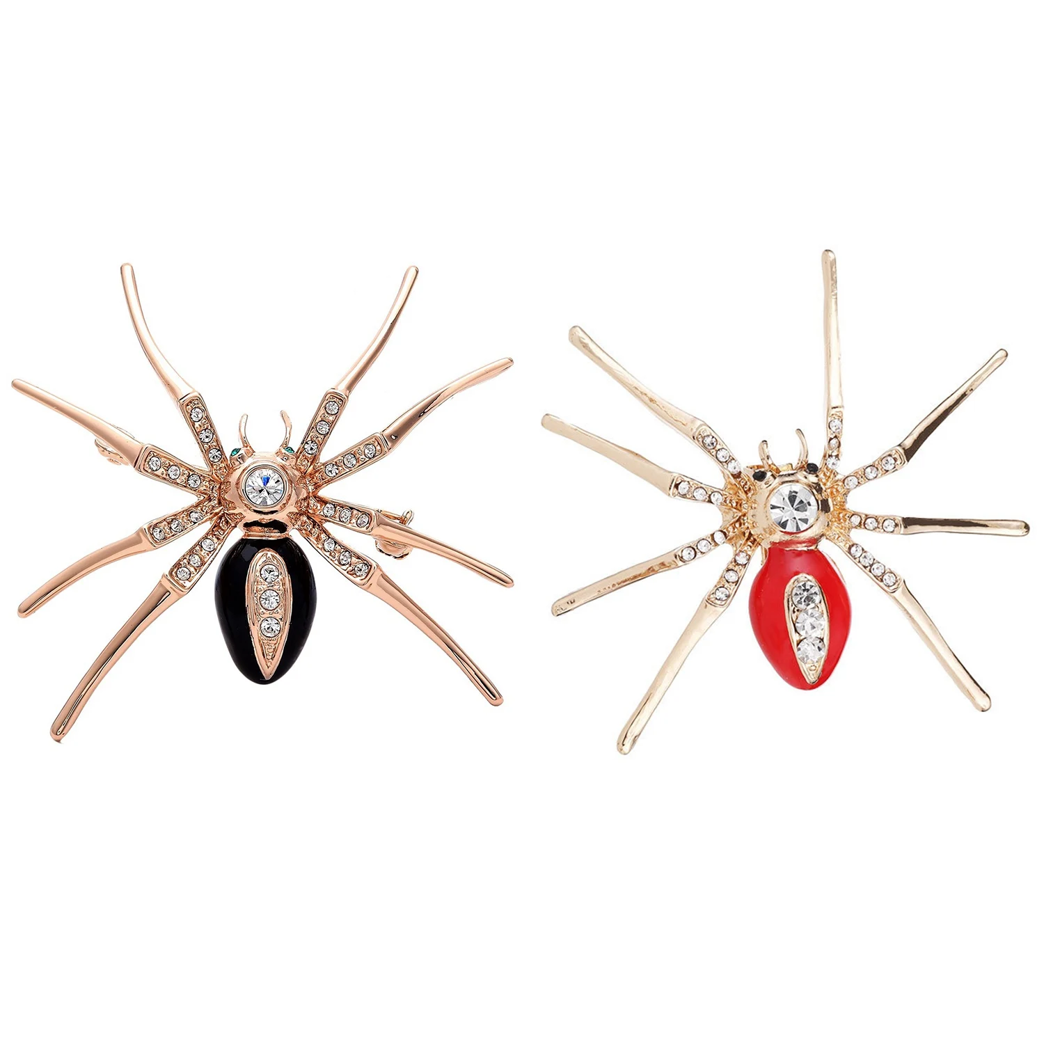

Fashion Natural Insect Animal Enamel Brooches Spider Alloy Pins Vintage Jewelry For Women Men, Spider(Red+Black)