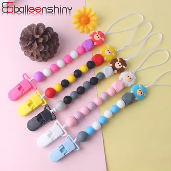 

BalleenShiny Baby Pacifier Clips Silicone Bebe Small Sheep Pacifier Chain for Baby Teething Holder Soother Chew Toy Speenkoord