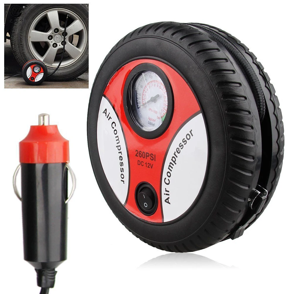

260PSI DC 12V Air Compressor Pump Portable Tire Inflator For Car SUV Accessories