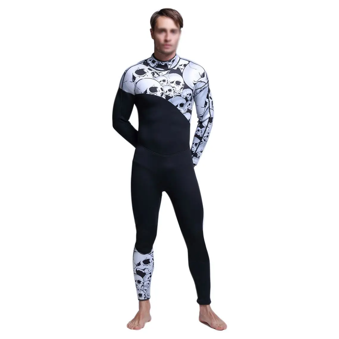 

3mm rubber man Siamese diving suit surf wear long sleeved pants personalized wetsuit diving suit male Free diving suit