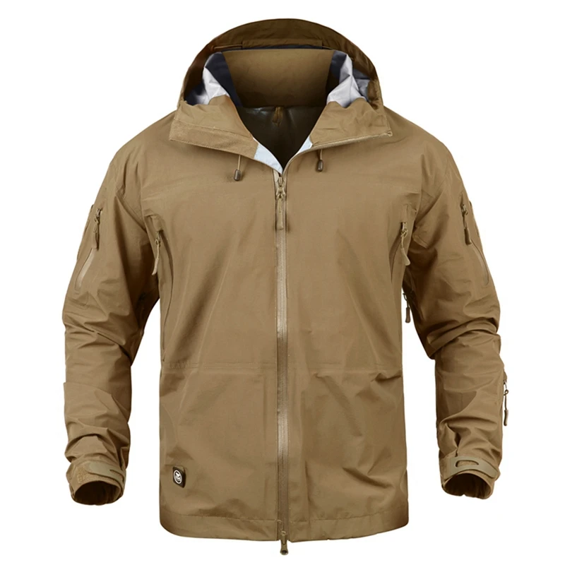 Открытый водонепроницаемый Камуфляжный военный пиджак мужской жесткий корпус походная ветрозащитная тактическая куртка с капюшоном походные куртки