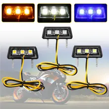 Желтый, синий, белый мини мотоцикл, мотобайк, светодиодные Задний фонарь лицензии пластины для Honda Для Kawasaki для Yamaha для Suzuki