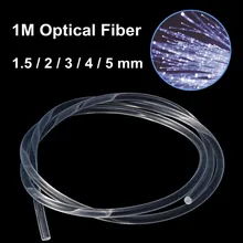 Luz de fibra óptica con brillo lateral de 1,5-5mm, 1M, Cable óptico para interior de coche, iluminación de techo, luces nocturnas decoración para fiesta de Navidad