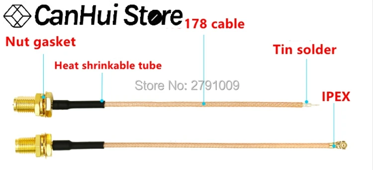 5 шт. 10 см/20 см РЧ косички кабель SMA женский гайка перегородка к U. FL IPX IPEX РЧ коаксиальный адаптер RG178 кабель