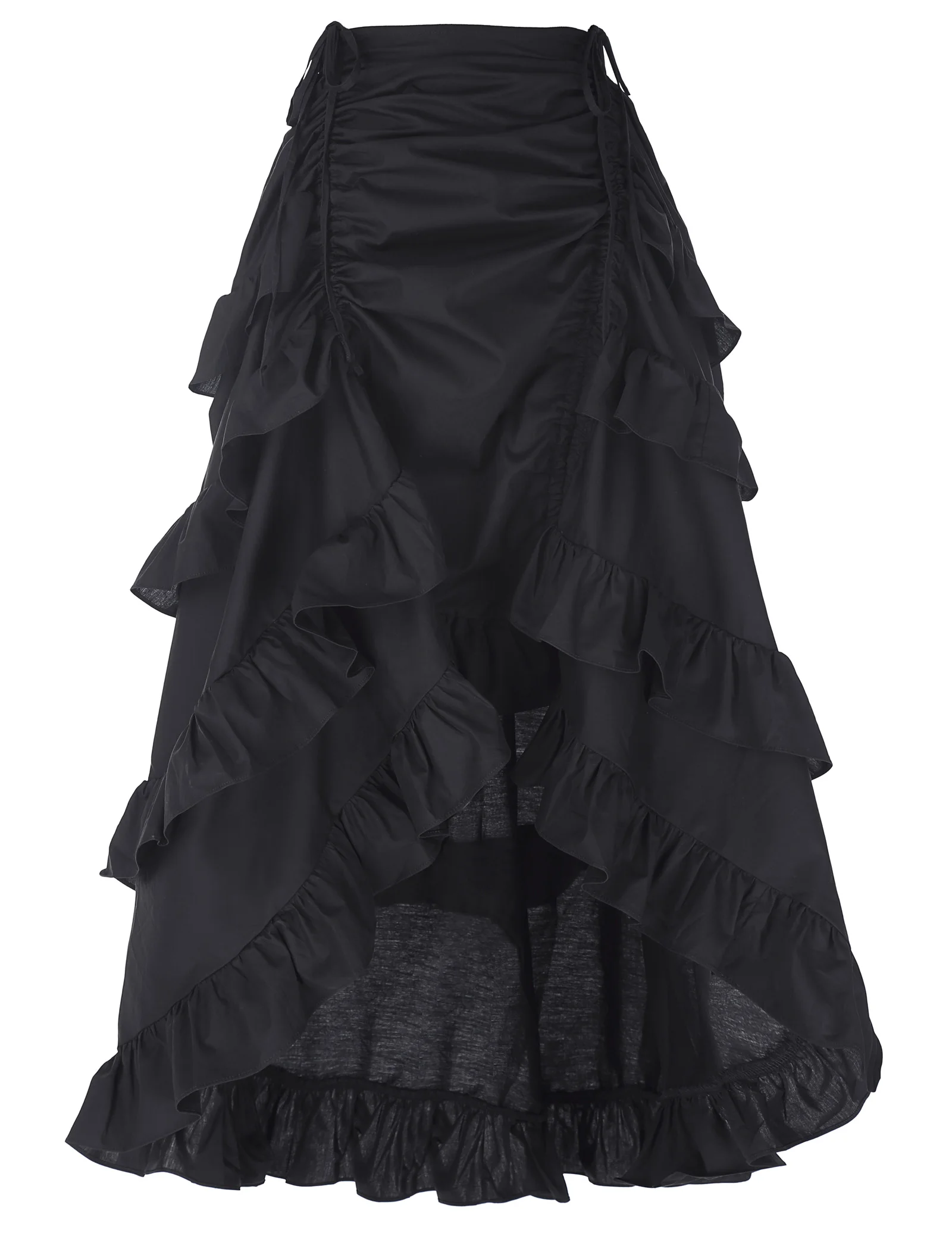 BP Ретро Винтаж Готический женский костюм хлопок высокая низкая юбка