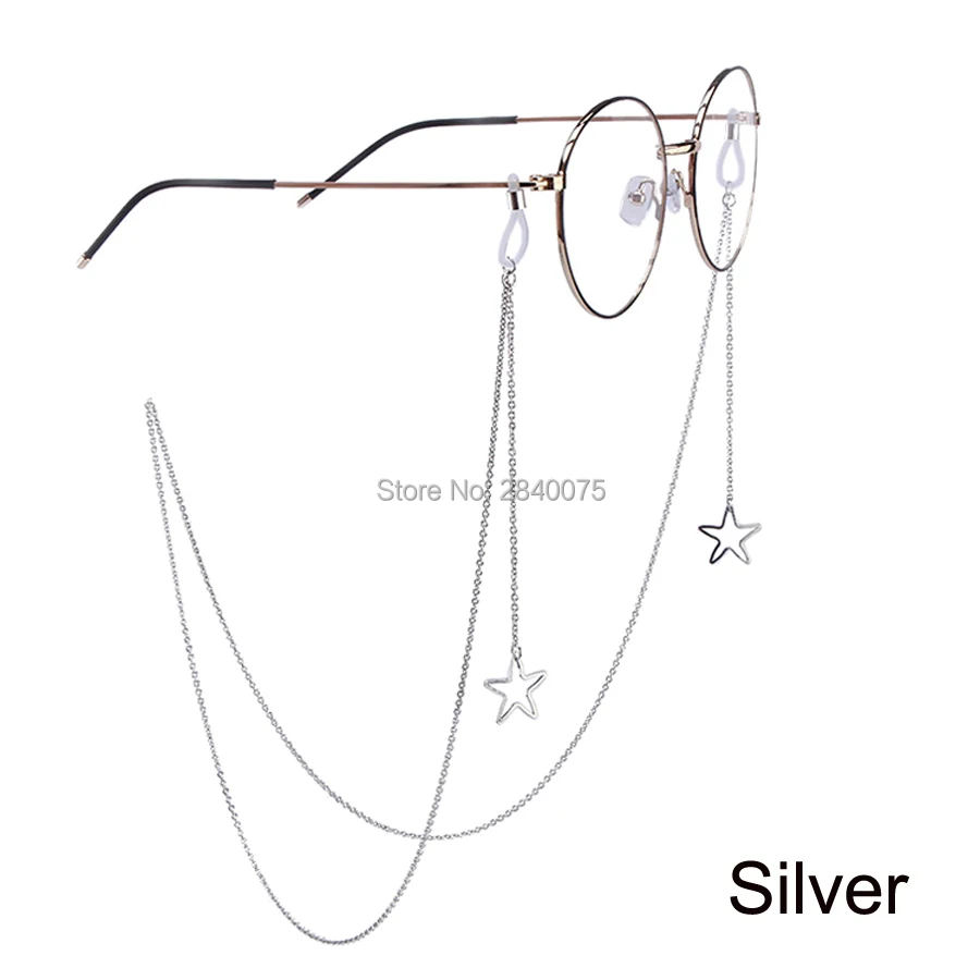 10 шт. Модные металлические солнцезащитные очки шнур со звездами кисточки очки для чтения очки держатель шнура аксессуары