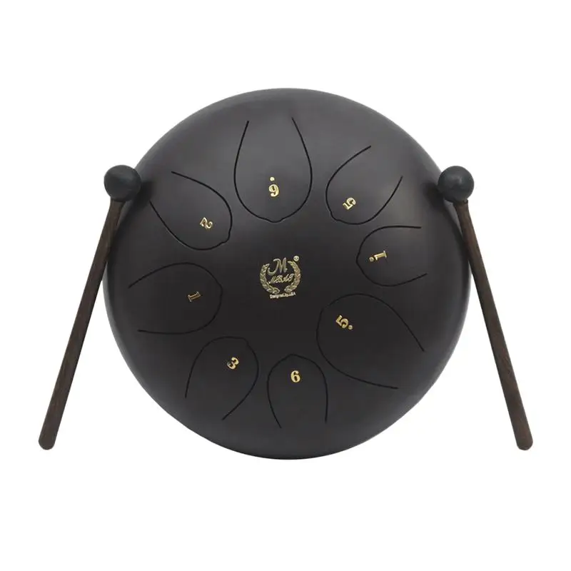 

Tongue Drum 10 inch 8 Note Percussion Instrument with Musical Mallet for Yoga Personal Meditation Zen Camping Music Therapy