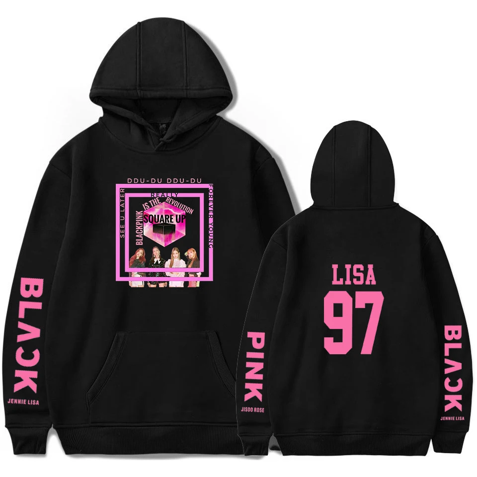 

LUCKYFRIDAYF 2018 Blackpink Lisa Member Idol Fans Unisex Member Changbin Pop Warm Soft Women Hoodies Sweatshirt Hip Hop Clothes