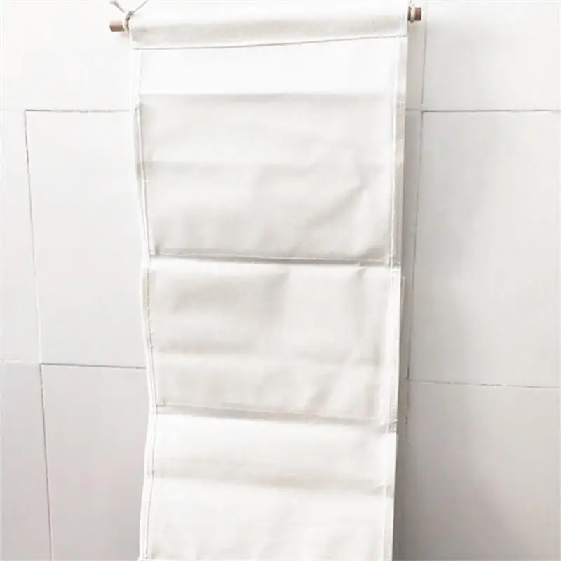 1 pc Hanging Storage Bag Cotton and Linen Cartoon Penguin Door Wall Pockets Sundries Organizer for Living Room Bedroom Bathroom
