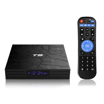 

T9 TV Box Android 8.1 TV Box RK3328 Quad Core 4GB 32GB Smart 4K Set Top Box 2.4G WiFi BT4.1 HD Media Player Display Screen DLNA