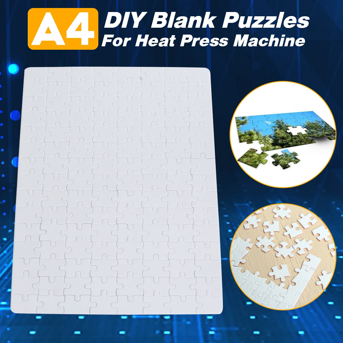 

Press Machine Blank Dye Sublimation Printable Jigsaw Puzzle A4 DIY For Heat Transfer Sublimate Create for Promotional Product