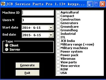 

JCB spp 1.13~1.17 1.18 keygen for JCB Service Parts Pro 1.13 to 2.0