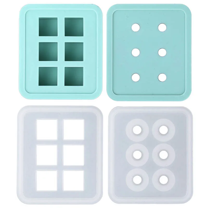 

Portable Jewelry Moulds 16mm Cube Ball Bead Resin Molds Ice Lattice 6 compartment Handmade Accessories Silicone Mold