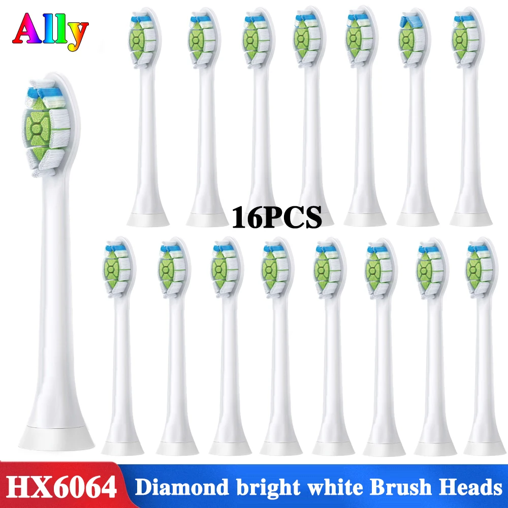 

16PCS Electric toothbrush heads for philips sonicare FlexCare Diamond Clean HX9352 HX6312 HX9112 HX6874 HX9372 toothbrush heads