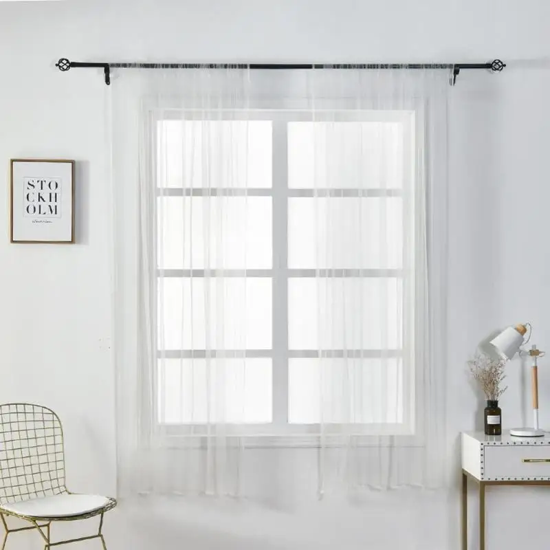 

1Pcs Tulle Curtains European Style Kitchen Decorations Window Treatments Blinds Sheer for Living Room Bedroom Voile Curtain Door