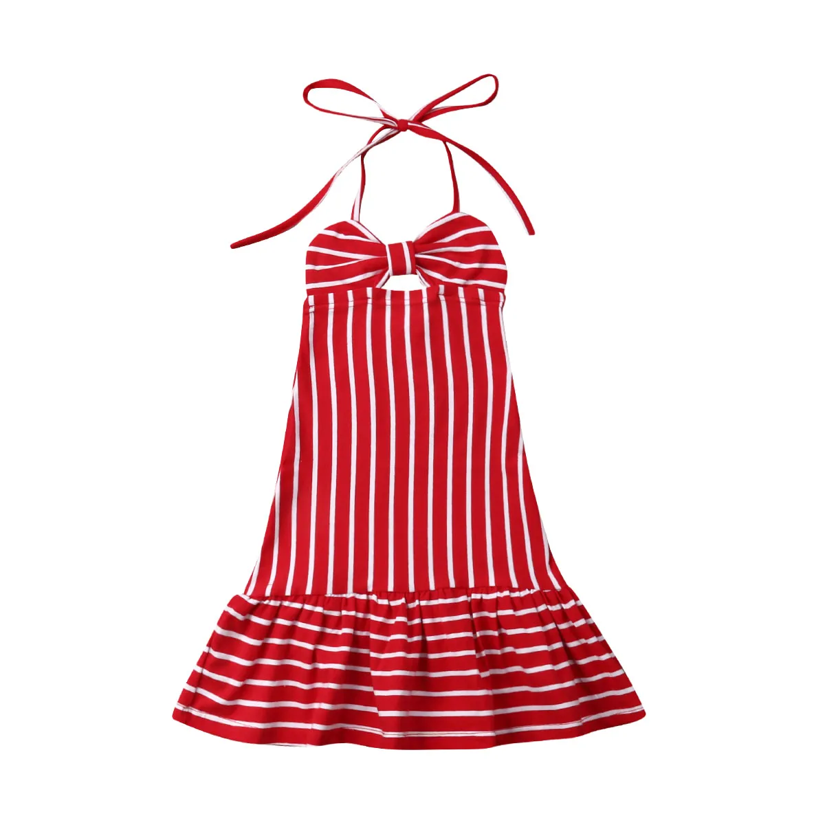 

1-6Y Toddler Kids Girl Dress 2019 Summer Sleeveless Backless Striped Strap Fishtail Long Dresses Clothes