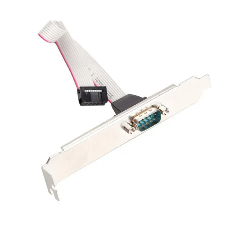 

Motherboard RS232 DB9 Pin Com Port Ribbon Serial Cable Connector Bracket