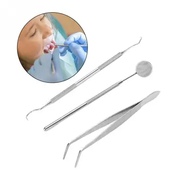 

3pcs/Set Stainless Steel Dental Mirror Instruments Mouth Oral Care Eyelash Extension Teeth Whitening Clean Dental Mouth Mirror