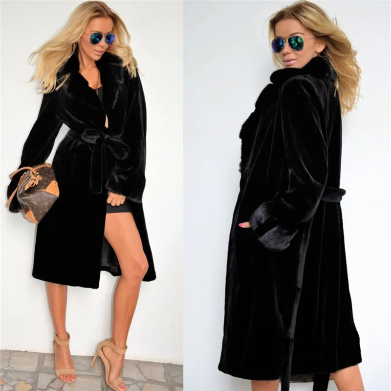 Manteau Long Produit 2018 Fourrure Imitation Black Peluche Nouveau Femmes Automne En Épais De Coton Tempérament hiver Vêtements Chapeau rembourré Mode q6x0qFCw