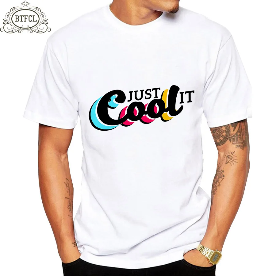 

Men's Slim Fit Letter Printed Cool T-shirt Crew Neck Tee Top Men's White T Shirt Streetwear Mens T Shirts Fashion 2018