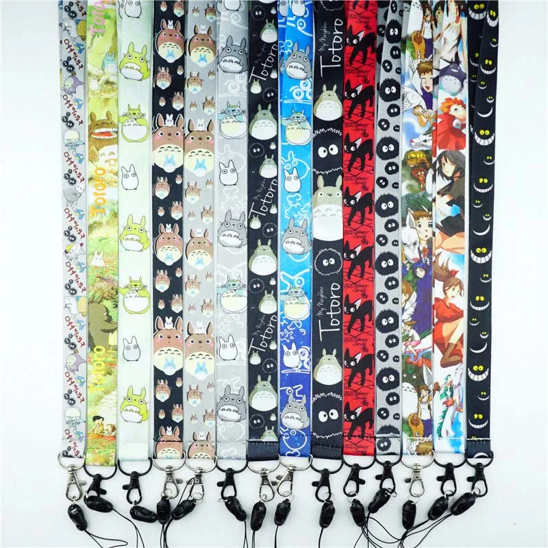 

Totoro Makkuro Kurosuke Kiki's Delivery Spirited Away Howl's Moving Castle Neck Strap Lanyard Mobile Phone Camera Key Chain