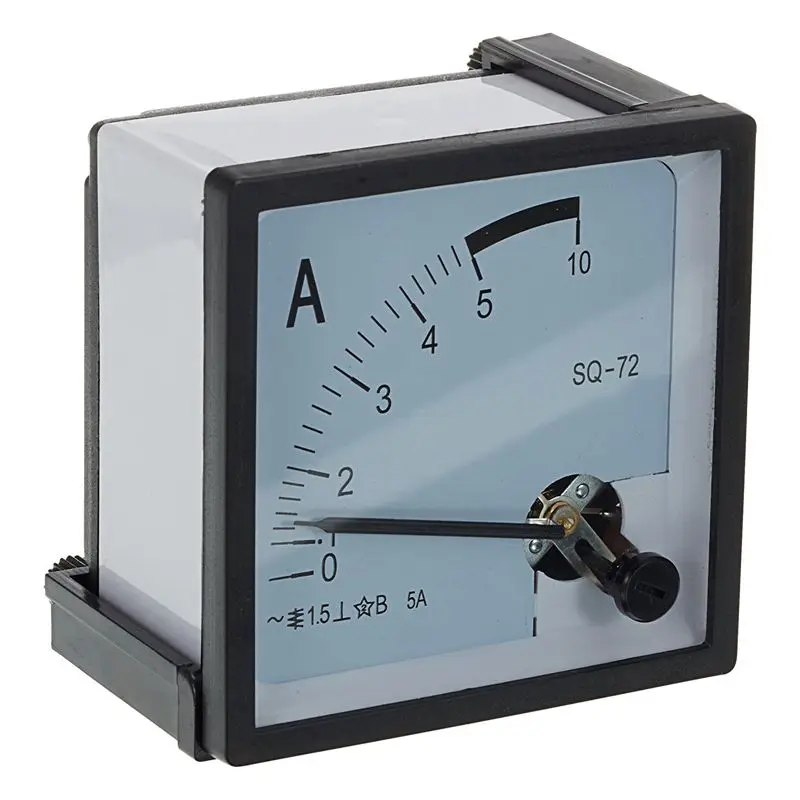 

Square sheet metal mounting movable wings 0-5 A Analog Ammeter AC 72 x 72 mm