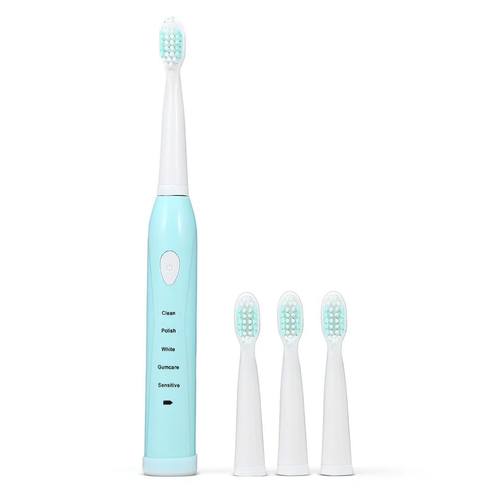 最新のポータブル電動歯ブラシ4ブラシヘッド防水クリーンポリッシュ美白敏感gumcare電気歯ブラシ Electric Toothbrushes Aliexpress