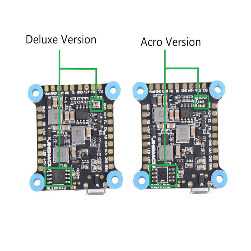 JHEMCU 30 5x30 5 мм двойной гироскоп F7 Контроллер полета AIO OSD 5V 8V BEC и черная коробка для