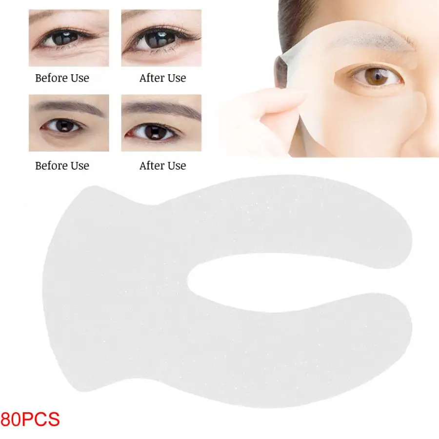 

80pcs Disposable Ultra-thin Eye Mask Paper DIY Eye Care Tool Disposable Eye Mask Paper for Eyes Care