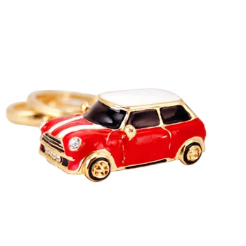 

Crystal Rhinestone Metal Car Model Keychains Keyrings Women Handbag Charms Pendant (Red)
