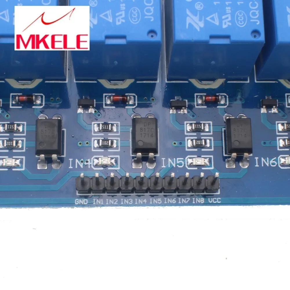 Hot Sale 5V Electronic timer Relay Module 8-Channel Shield for 51 AVR ARM Logic som automotivo 