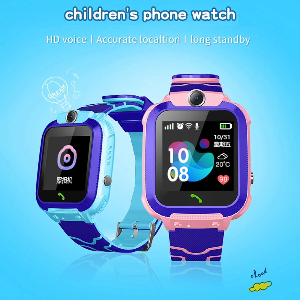 

Caldecott Waterproof Kid Smart Watches Baby Watch For Children SOS Call Location Finder Locator Tracker Anti Lost Monitor Watch