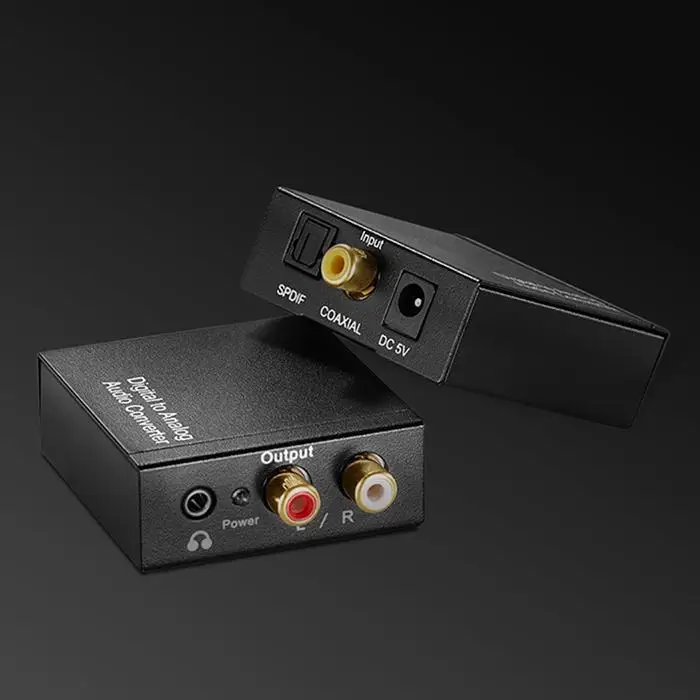 Прочный Цифровой оптический коаксиальный в аналоговый Toslink RCA аудио 96 кГц
