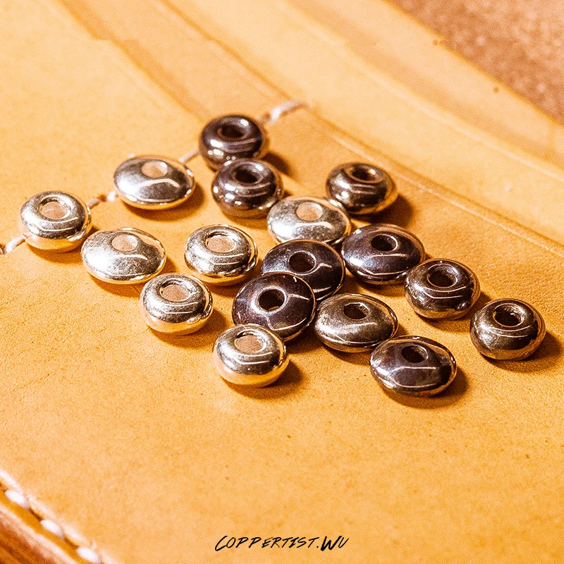 coppertist.wu 7.5/8.5mm S925 Silver Spacers bead Metal Spacer Beads for