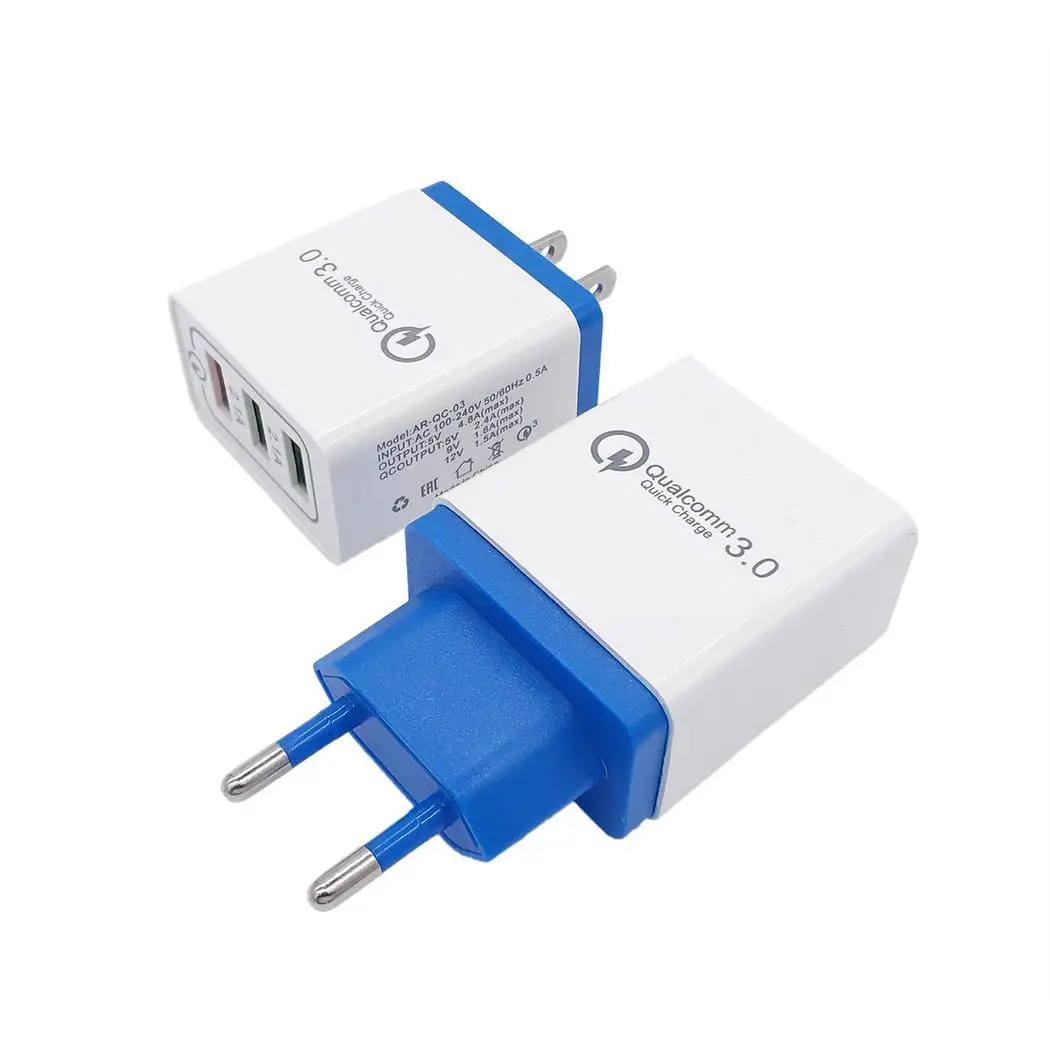 3 порты 0 USB Quick Charge Travel Adapter портативный и легкий стены зарядное устройство для