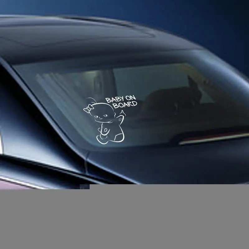3D Детская Наклейка на автомобиль предупреждающий стикер двухцветная