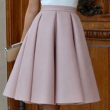 Женские Элегантные с высокой талией простые плиссированные летние Длинные повседневные миди юбки