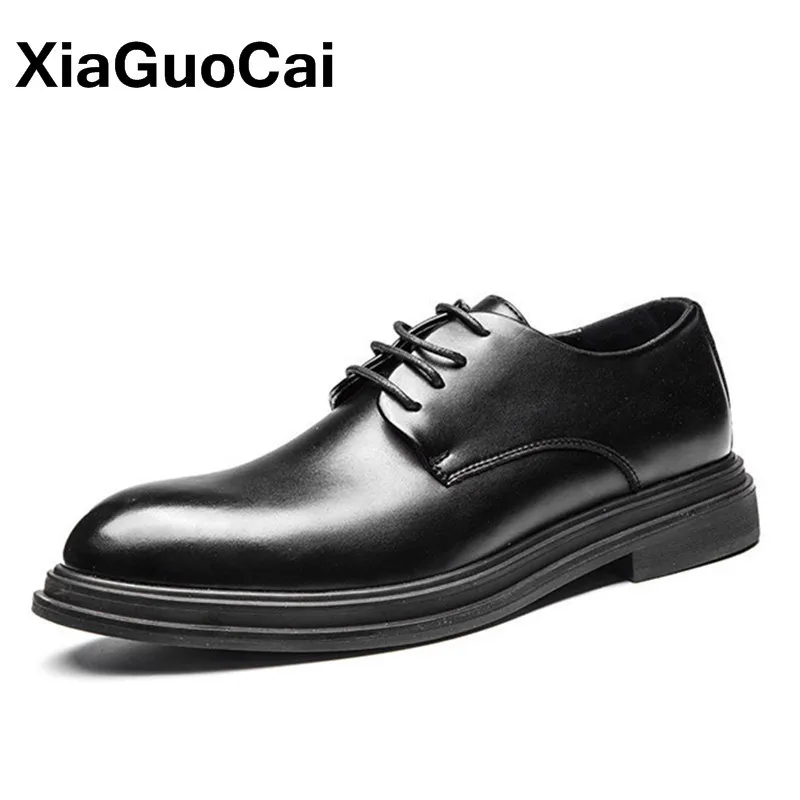 

Men Dress Shoes Oxfords Large Size Luxury British Business Casual Leather Wedding Footwear Round Toe Spring Autumn Dropshipping