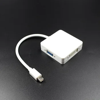 

200pcs 3 in 1 Mini DP DisplayPort to HDMI/DVI/VGA Display Port Cable Adapter for Apple MacBook Pro