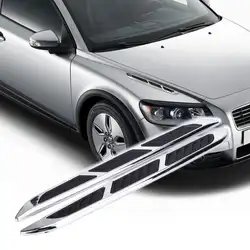 1 пара Универсальный 3D автомобильный Стайлинг наклейка Прохладный АБС ХРОМ автомобильный бампер выход боковой вентиляционный значок