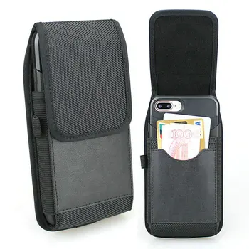 

For Redmi Note 6 Pro Nylon Pouch With ID Card Holder ,Vertical Holster Case with Belt Loop , Magnetic Closure