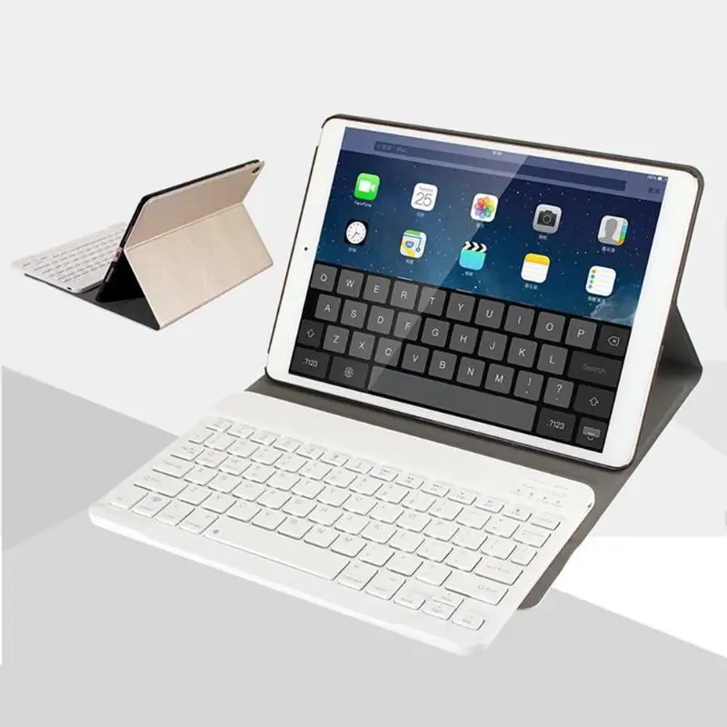 

Wireless Bluetooth Keyboard with Leather Case Cover Stand Holder Bluetooth Keyboard for iPad Air1/Air2 /Pro 9.7/iPad 9.7