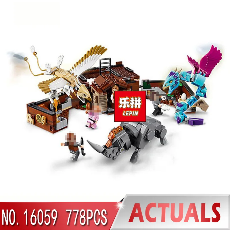 

Lepin 16059 Harry Movie Potter The Legoing 75952 Newt`s Case of Magical Creatrues Set Building Blocks Kids Toys Christmas Gifts