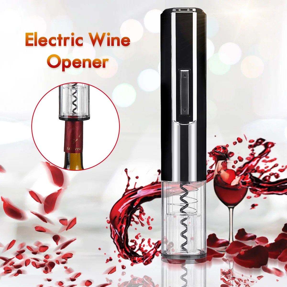 Stylish Automatic Electric Bottle Opener Wine Cutter Cork Remover