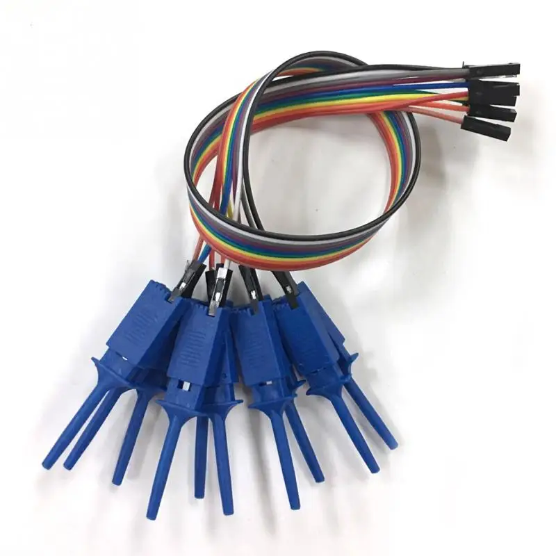 

4Pcs Test Clamp Wire Hook Test Clip for Logic Analyzer Electronic Components Color Randomly