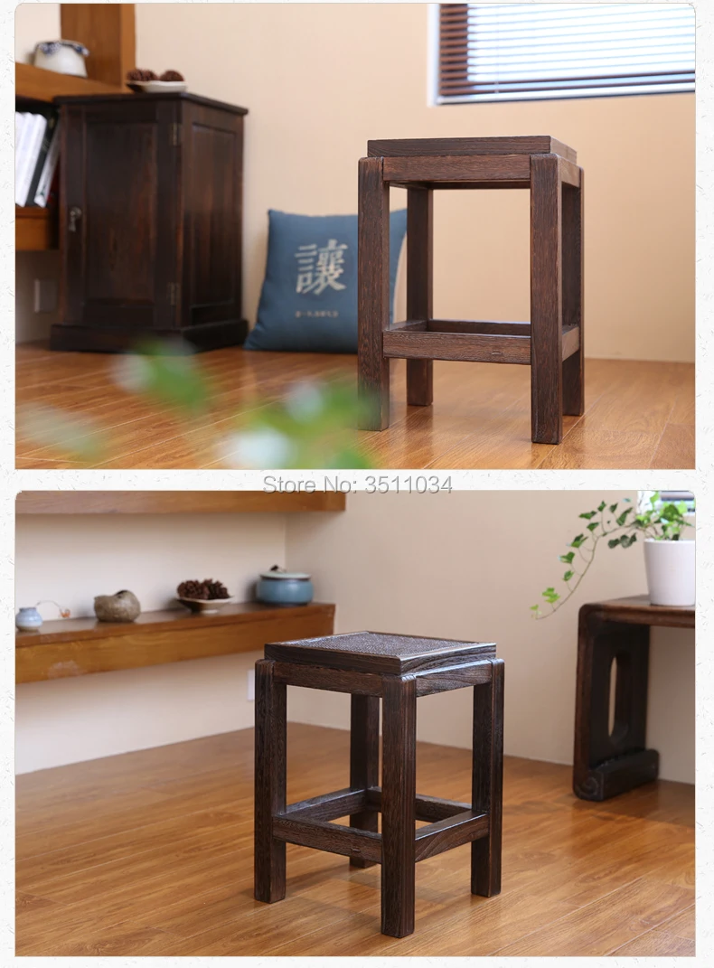 Japanese Antique Wooden Stool Chair Paulownia Wood Small Asian Traditional Furniture Living Room Portable Stand Stool Japanese Antique Wooden Stool Chair Paulownia Wood Small Asian Traditional Furniture Living Room Portable Stand Stool