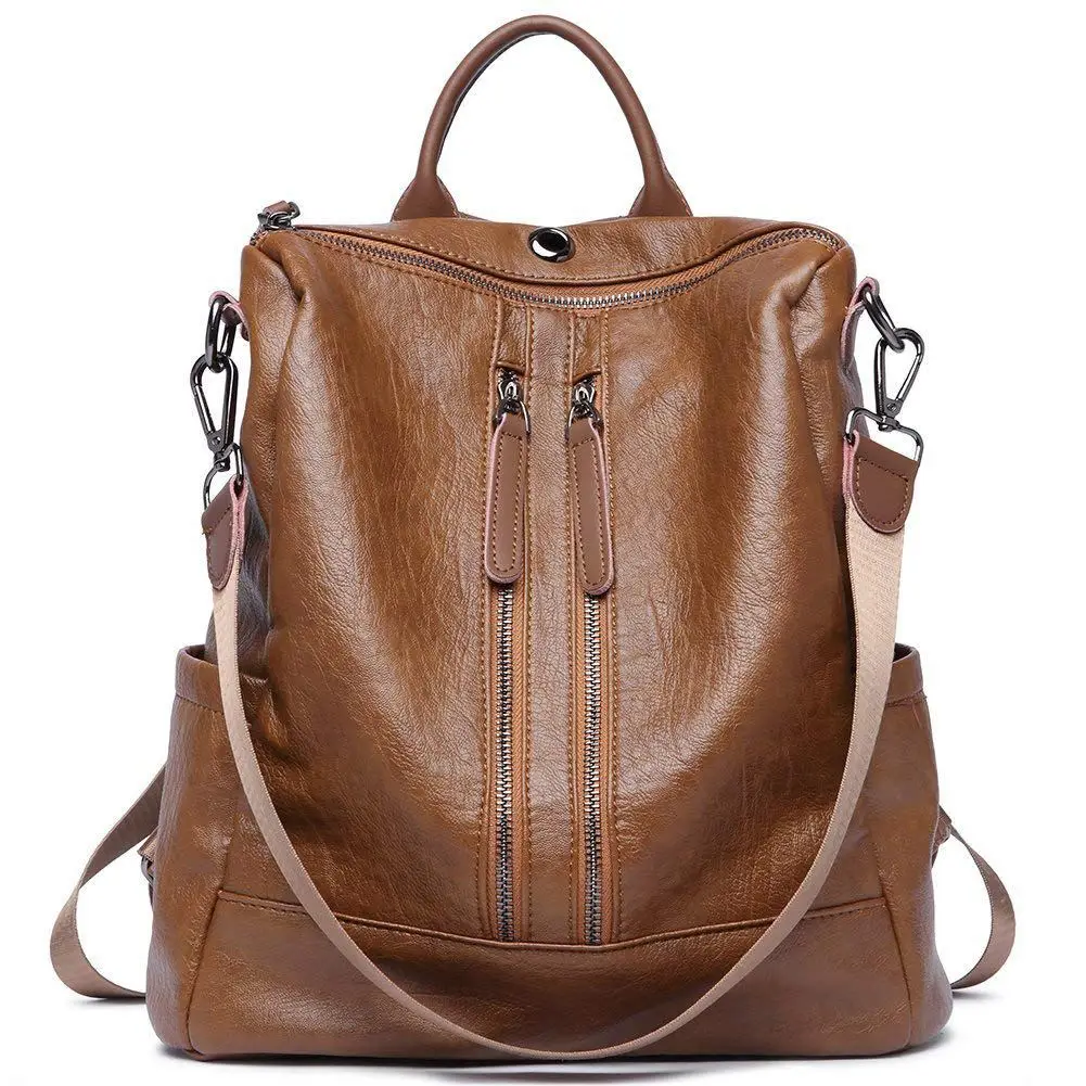 Women Backpack Purse PU Leather Fashion Travel Casual Detachable ...