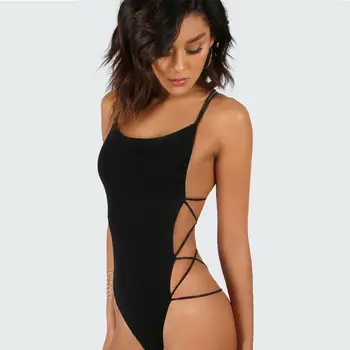 

HOT women Swimwear Sexy one piece swimsuit swim suit Solid thong Backless Bathing suit female Monokini